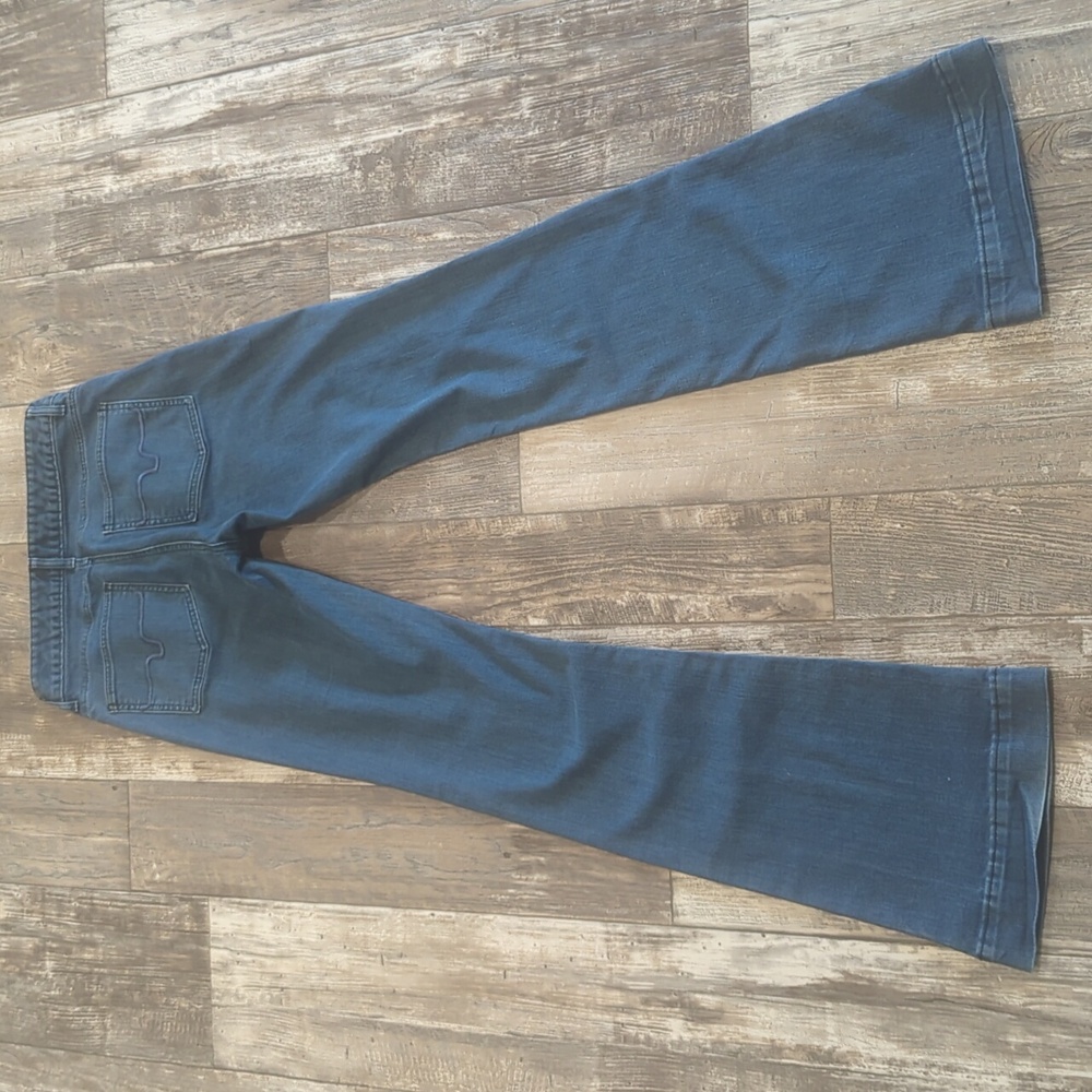 KIMES RANCH Women's Lola Dark Indigo Trouser Cut Flare Jeans jeans sz 6x36L EUC - Picture 13 of 16